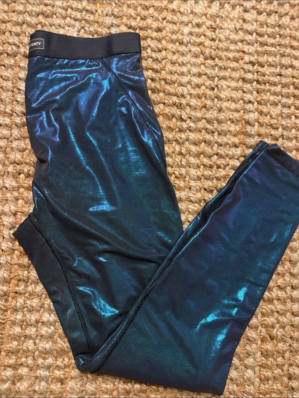 Savage X Fenty Iridescent Teal Blue Leggings